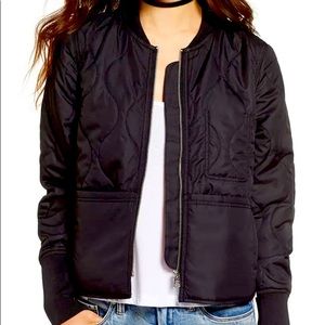 Cheap Monday quilted parole bomber jacket black
